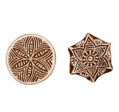 Set of 2 Piece New Mix Wooden Printing Block