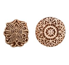 Set of 2 Piece New Mix Wooden Printing Block