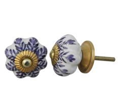 Purple Leaf Medium Knob