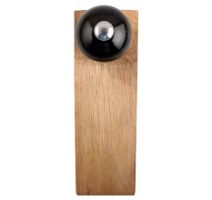 Black Round Ceramic Wooden Door Stopper