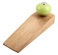 Lime Round Ceramic Wooden Door Stopper