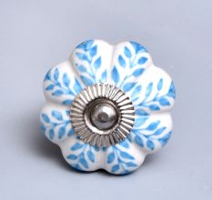 Turquoise Leaf Medium Knob