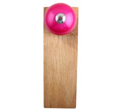 Neon Pink Round Ceramic Wooden Door Stopper