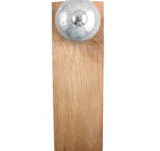 Silver Round Ceramic Wooden Door Stopper