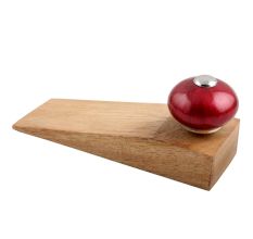 Neon Cherry Round Ceramic Wooden Door Stopper