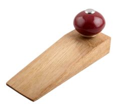 Cherry Round Ceramic Wooden Door Stopper