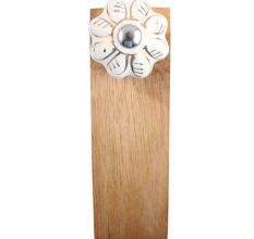 White Golden Leaf Big Melon Ceramic Wooden stopper