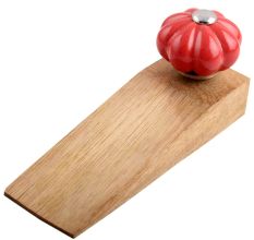 Red Big Melon Ceramic Wooden Door Stopper