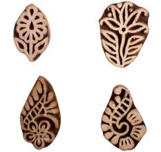 Set of 4 Piece New Mix Wooden Printing Block