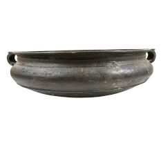 Bronze Urli With Handles On It