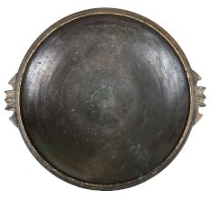 Bronze Urli With Handles On It