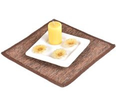 Brown Hand Woven Wollen Coaster