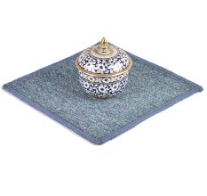 Sky Blue Handwoven Wollen Coaster