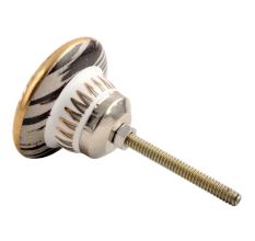 Golden Ceramic Floral Cabinet Knob Online