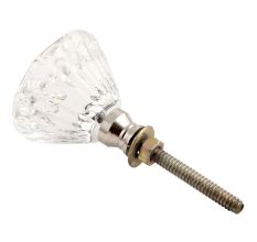 Clear Inside Hole Oval Shape Glass Drawer Knob Online