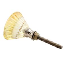 Urenium Yellow Oval Shape Glass Dresser Knob Online