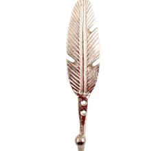 Silver Big Feather Iron Hook