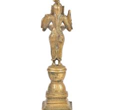Lady Holding Diya In Her Hands Bronze Figurine