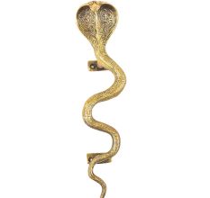 Brass Cobra Snake Handle With Fine Engravings