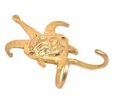 Brass Joker Face Wall Hook With 2 Hooks