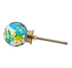 Green And Red Star Cut Glass Drawer Knob Online