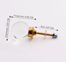 Clear Round Big Glass Drawer Knob Online