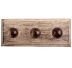 Clear Round Glass Wooden Hook