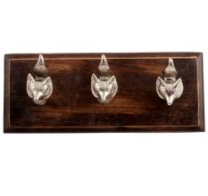 Fox Shape Iron Wooden Hook 