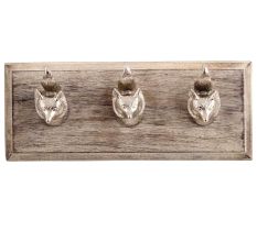 Fox Shape Iron Wooden Hook 