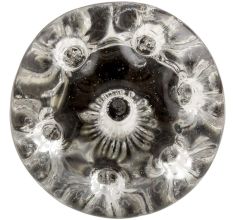 Clear Inside Hole Oval Shape Glass Wine Stopper