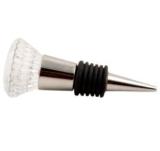 Clear Cut Oval Shape Glass Wine Stopper