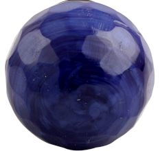 Round Navy Blue Glass Wine Stopper