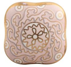 Pink Square Ceramic Floral Wine Stopper