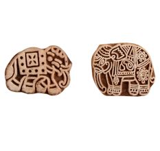 Set of 2 Piece New Mix Wooden Printing Block