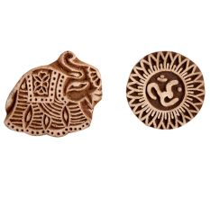 Set of 2 Piece New Mix Wooden Printing Block