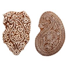 Set of 2 Piece New Mix Wooden Printing Block