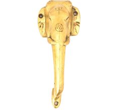 Brass Elephant Handle With A Trident Engraved