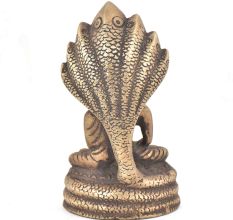 Bronze Buddha Sitting Under Snake Hood