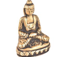 Bronze Buddha Sitting On A Raised Platform