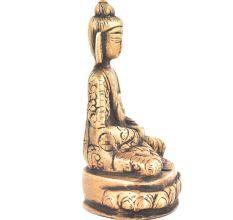 Bronze Buddha Sitting On A Raised Platform