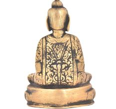 Bronze Buddha Sitting On A Raised Platform