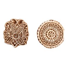 Set of 2 Piece New Mix Wooden Printing Block