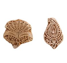 Set of 2 Piece New Mix Wooden Printing Block