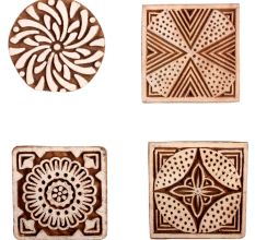 Set of 4 Piece New Mix Wooden Printing Block