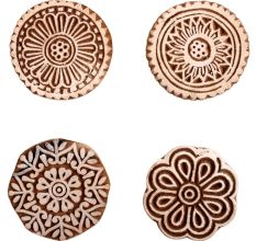 Set of 4 Piece New Mix Wooden Printing Block