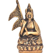 Bronze Nepalese Holding The Flag Of Nepal