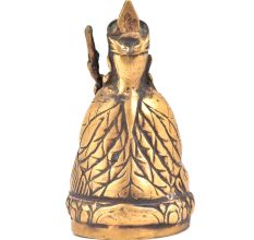Bronze Nepalese Musician Sitting With A Musical Instrument
