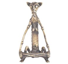 Bronze Dhokra Craft Beastly Drummer Musician