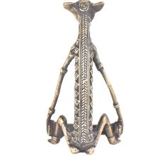 Bronze Dhokra Craft Beastly Drummer Musician