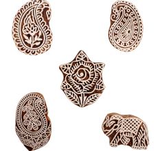 Set of 5 Piece New Mix Wooden Printing Block